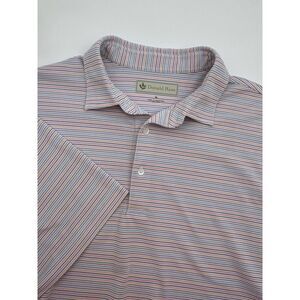 Donald Ross Performance Polo XL Colorful Multicolor‎ Striped Golf Shirt Stretch
